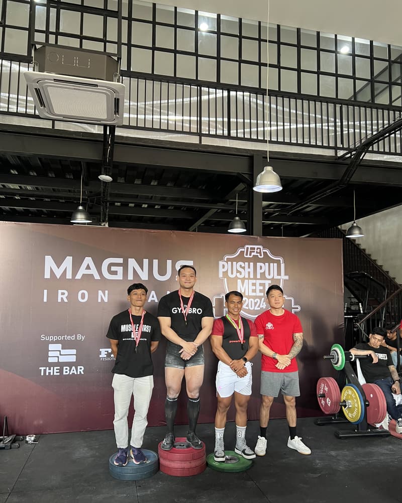 Jasson Thio first place at the Magnus Iron Game Push and Pull 2024 bench press